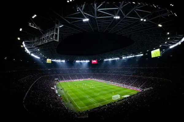 soccer stadium floodlights night