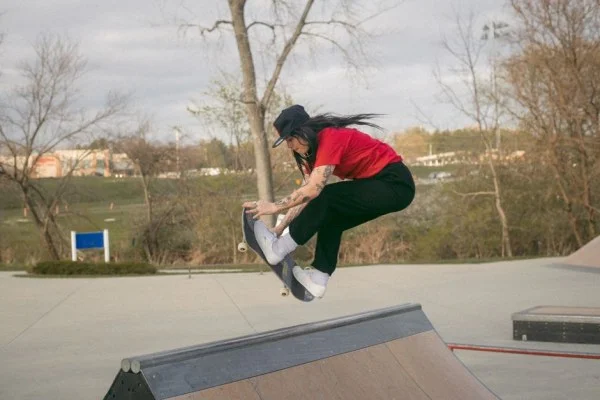 skateboarder aerial trick